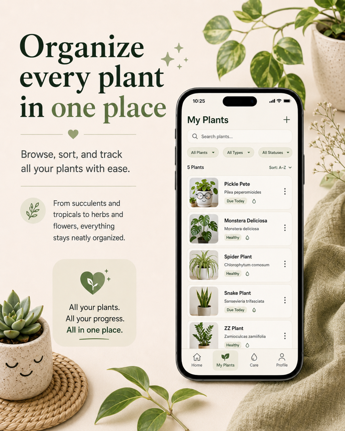 Organize every plant preview