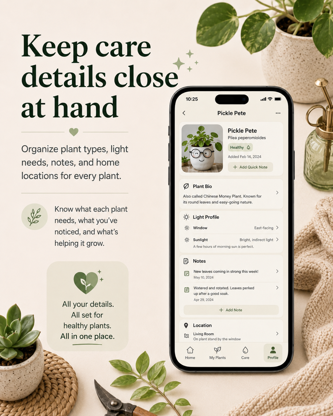 Keep care details close preview