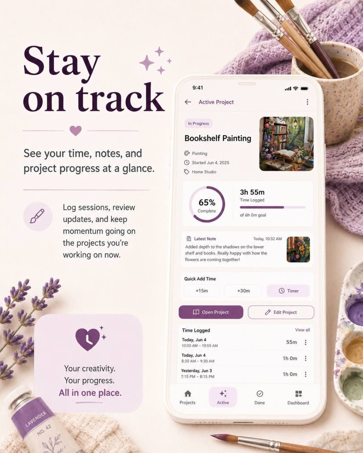 Made With Time active project preview